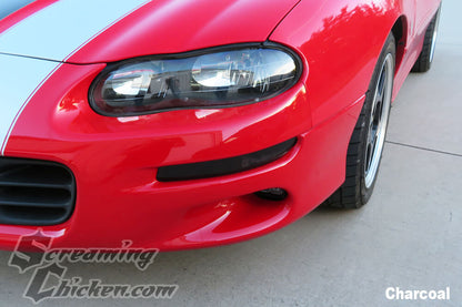 1993-2002 Camaro Smoked Front & Rear Side Marker Overlays- front installed
