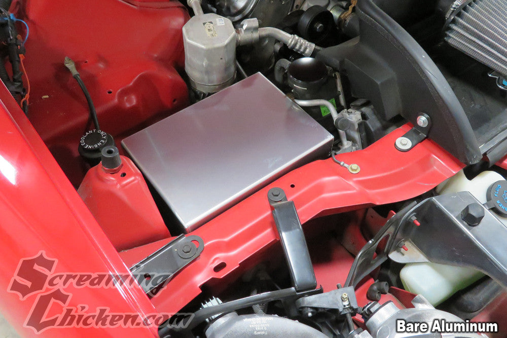1998-2002 Camaro/Firebird Aluminum Battery Cover- bare aluminum installed