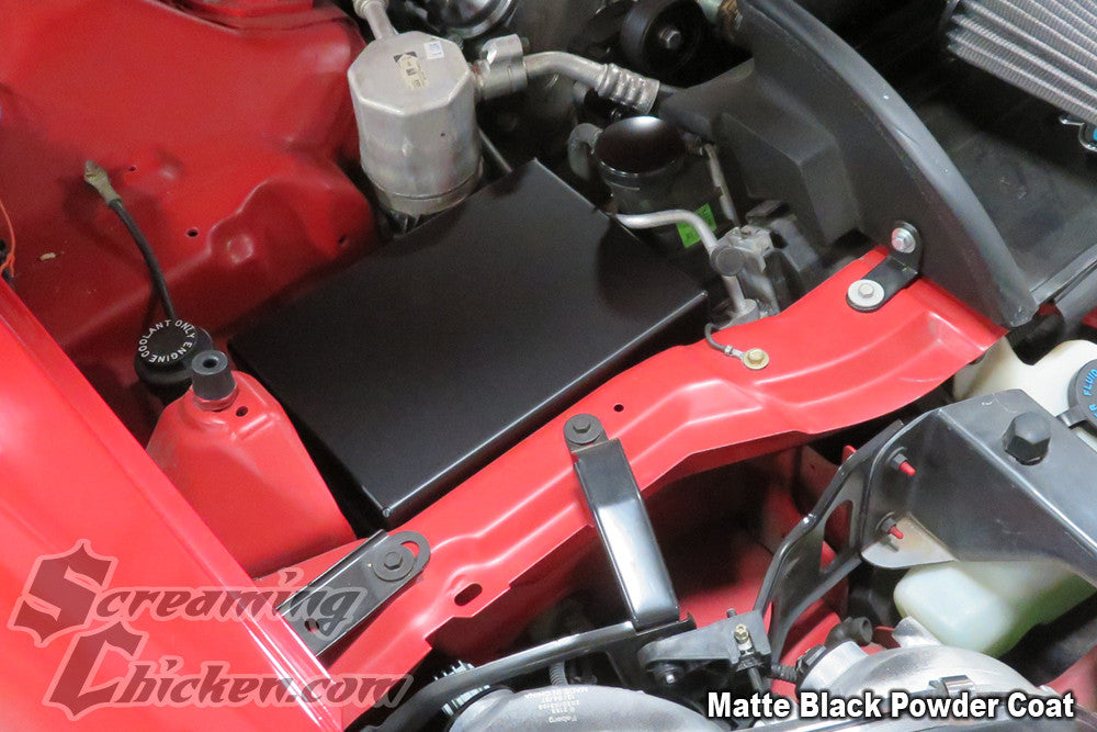 1998-2002 Camaro/Firebird Aluminum Battery Cover- black installed 2