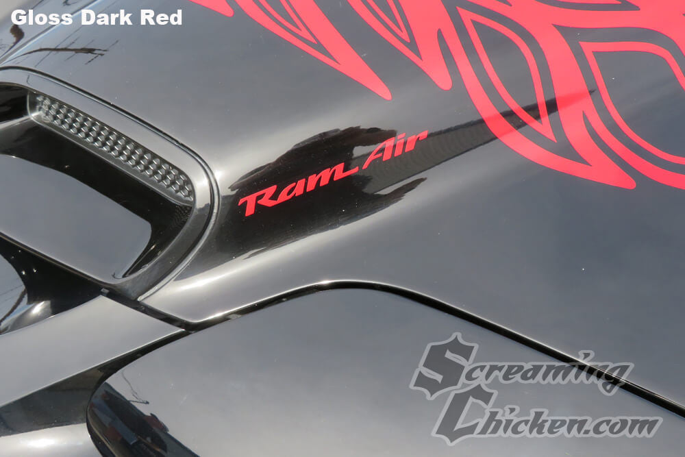 1993-2002 Trans Am Ram Air Hood Lettering- gloss dark red