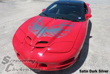 1998-2002 Trans Am 70's Style Hood Bird- satin dark silver