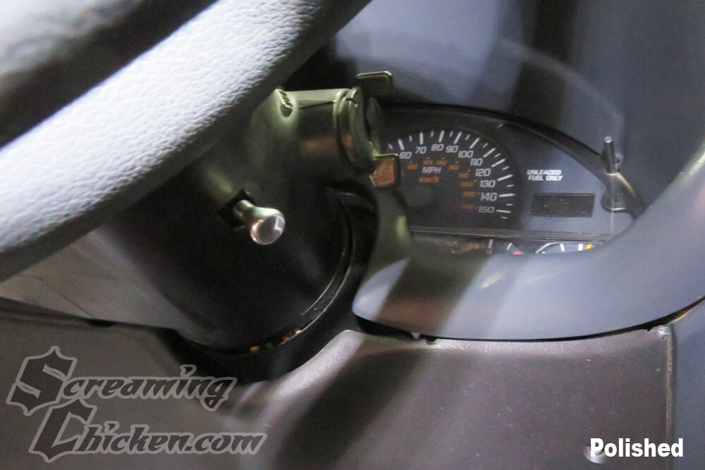 1993-2002 Camaro/Firebird Billet Hazard Flasher Knob- polished install