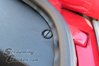 1993-2002 Camaro/Firebird Interior Rear Hatch Cargo Panel Retainer- installed closeup
