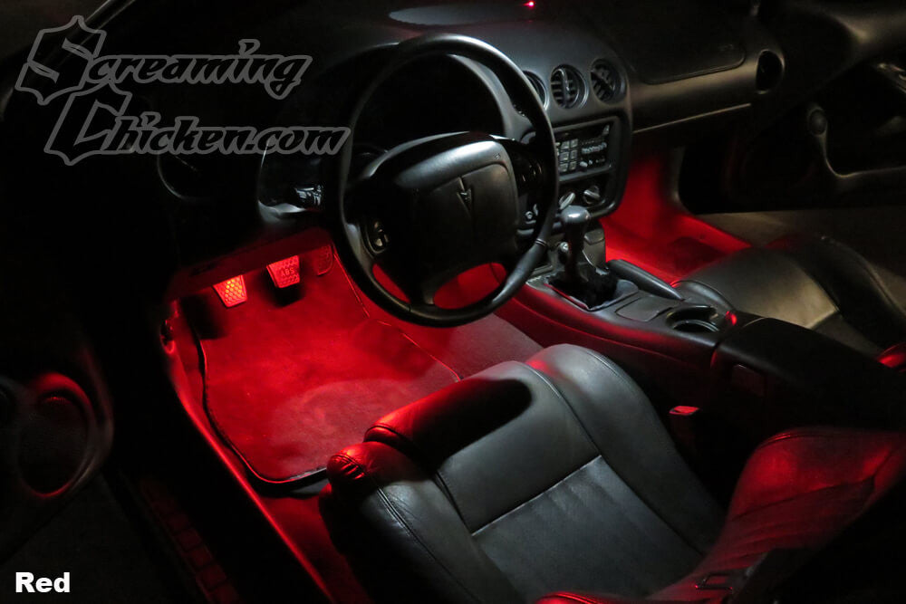 1996-2002 Camaro/Firebird LED Footwell Lighting- illuminated red