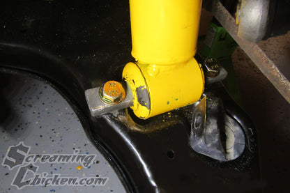 Lower strut hardware installed on fourth-gen F-body control arm