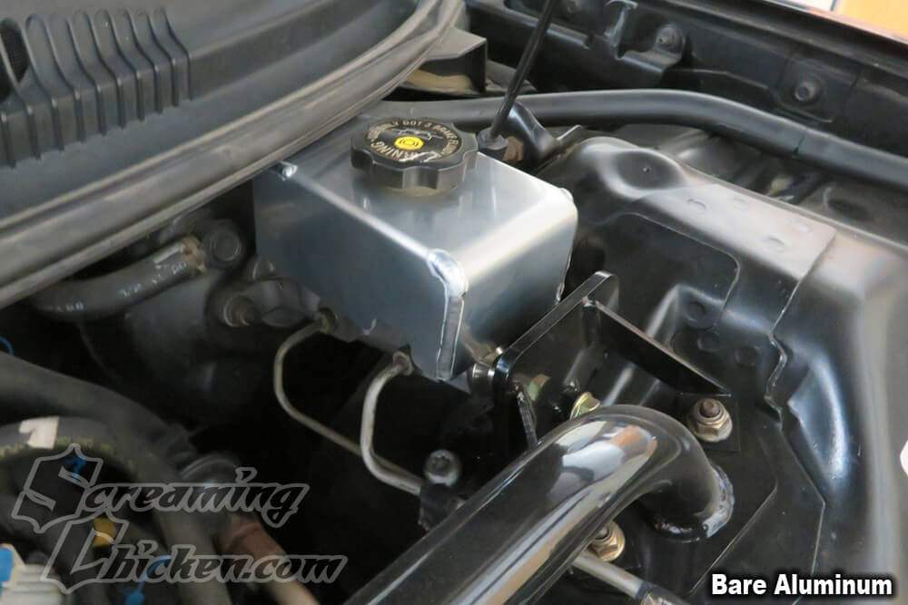 1998-2002 Camaro/Firebird Aluminum Master Cylinder Cover- bare aluminum installed