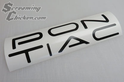 1993-2002 Firebird "Pontiac" Rear Bumper Lettering Inlay- uninstalled
