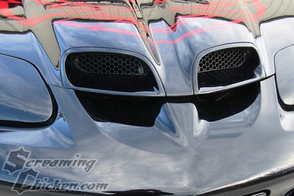 1998-2002 Trans Am Billet WS6 Ram Air Hood Screens, Pair