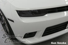 2014-15 Camaro Headlight Overlays- gun smoke