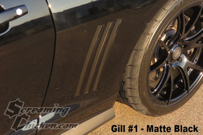 2010-15 Camaro Gills- type 1 matte black 2