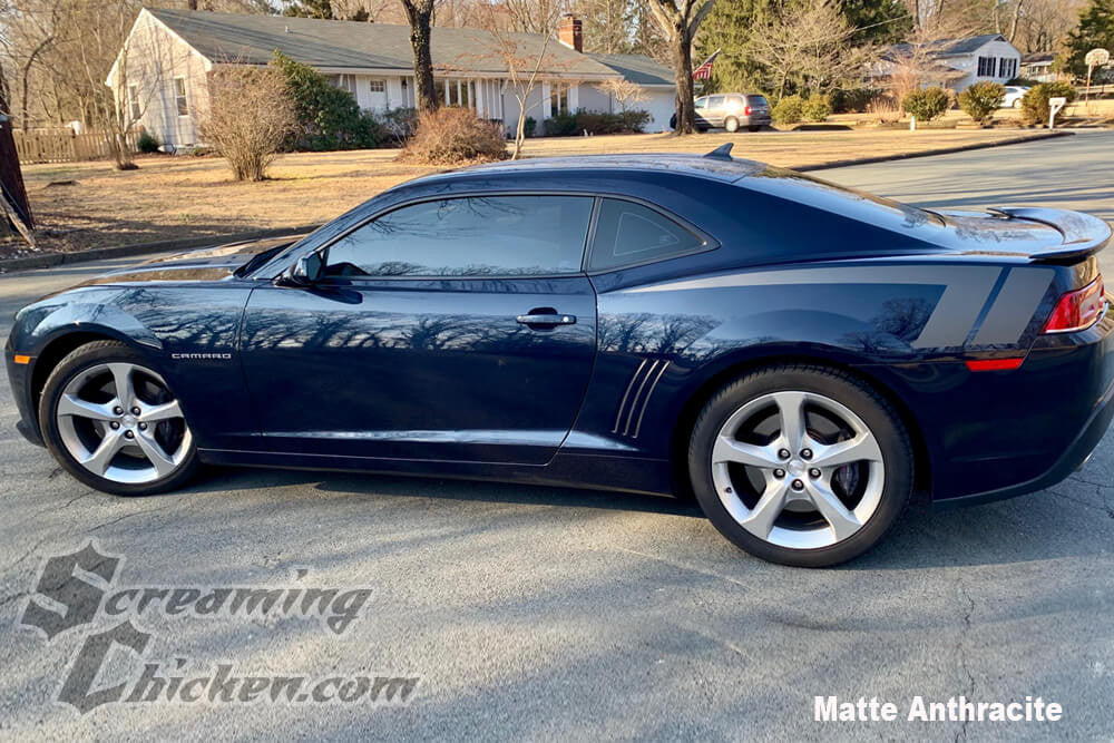 2010-15 Camaro COPO Style Quarter Stripes- matte anthracite
