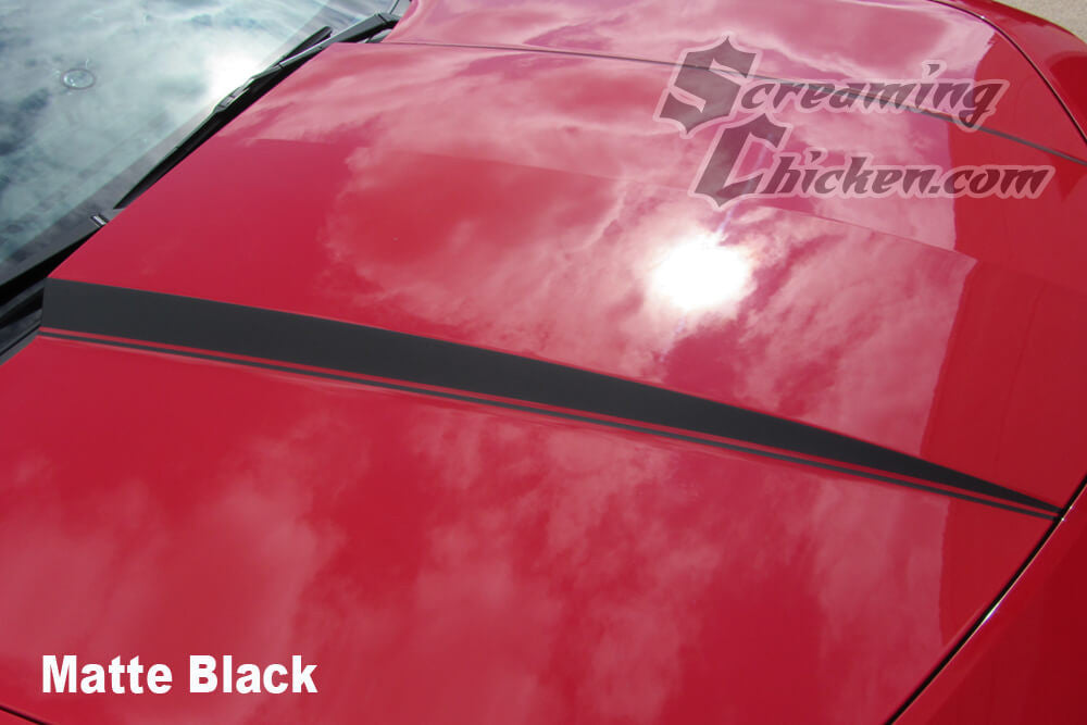 2010-15 Camaro Hood Spears- matte black