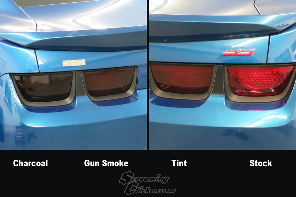 2010-13 Camaro Smoked Lens Protection- comparison