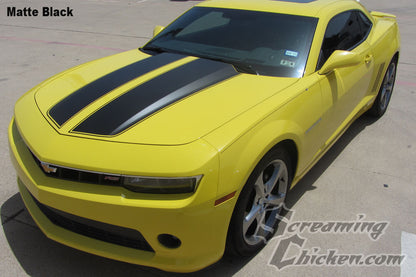 2014-15 Camaro V6 Rally Stripes- matte black 2