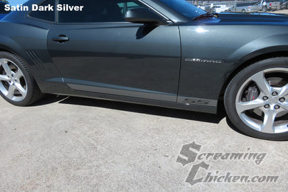 2010-15 Camaro Rocker Stripes- satin dark silver