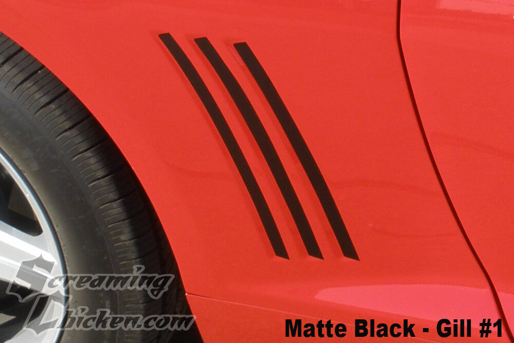 2010-15 Camaro Gills- type 1 matte black 1
