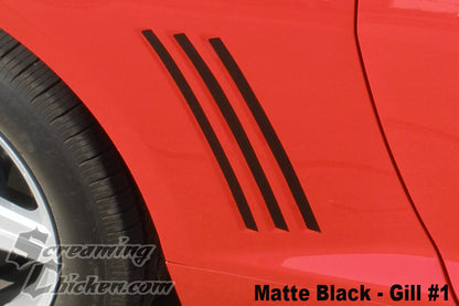 2010-15 Camaro Gills- type 1 matte black 1