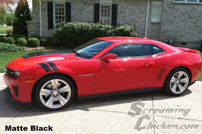 2010-15 Camaro Hash Mark Stripes  in Matte Black