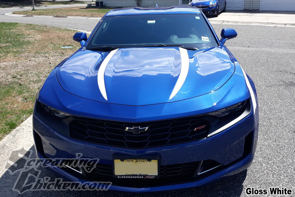 2019-23 Camaro Hood Spears- gloss white