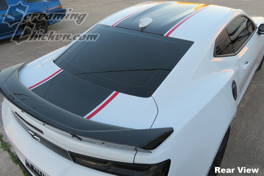 2016-18 Camaro 50th Style Stripes- rear view