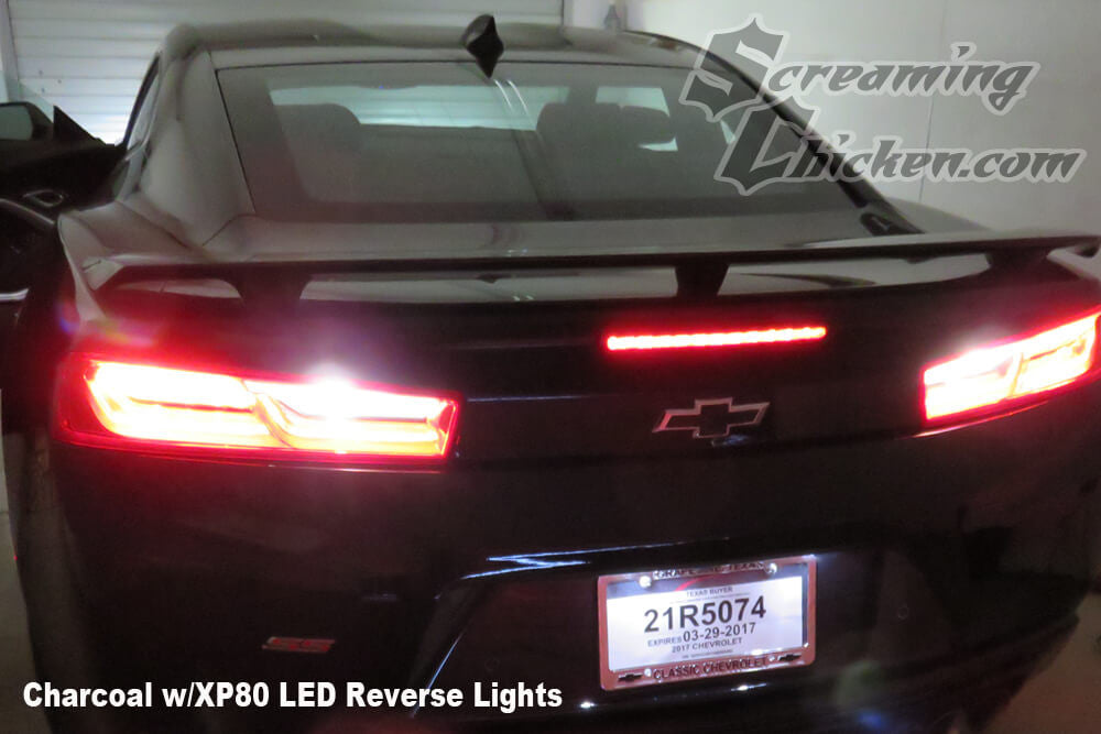 2016-18 Camaro Smoked Tail Light Inserts- charcoal w/ xp80 bulbs