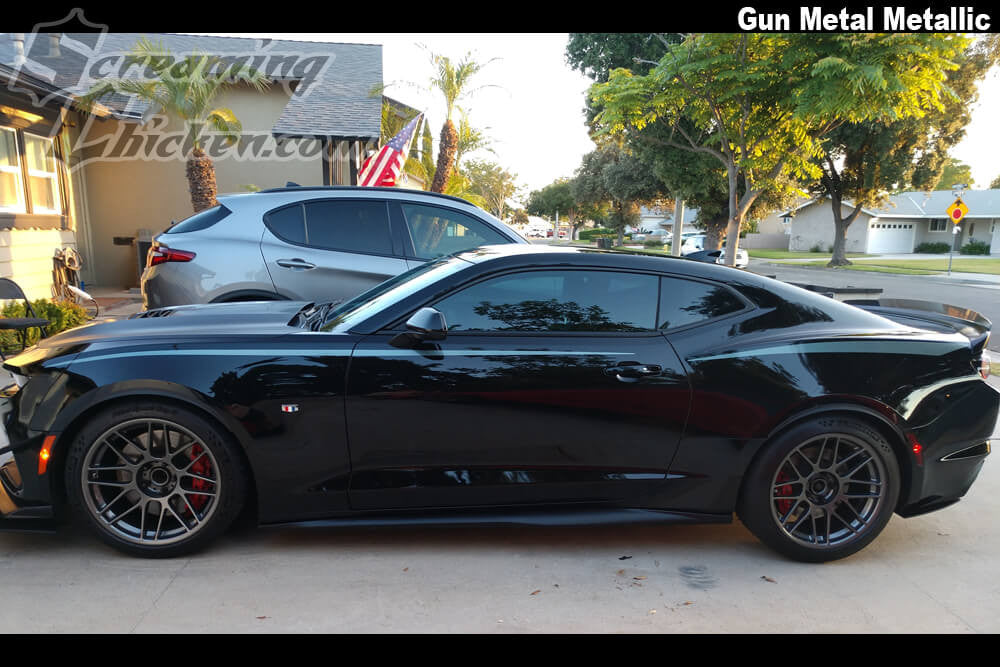 2016-23 Camaro Javelin Side Stripes- gun metal metallic 1