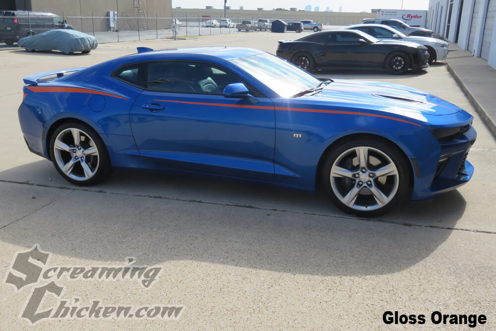 2016-23 Camaro Javelin Side Stripes- gloss orange