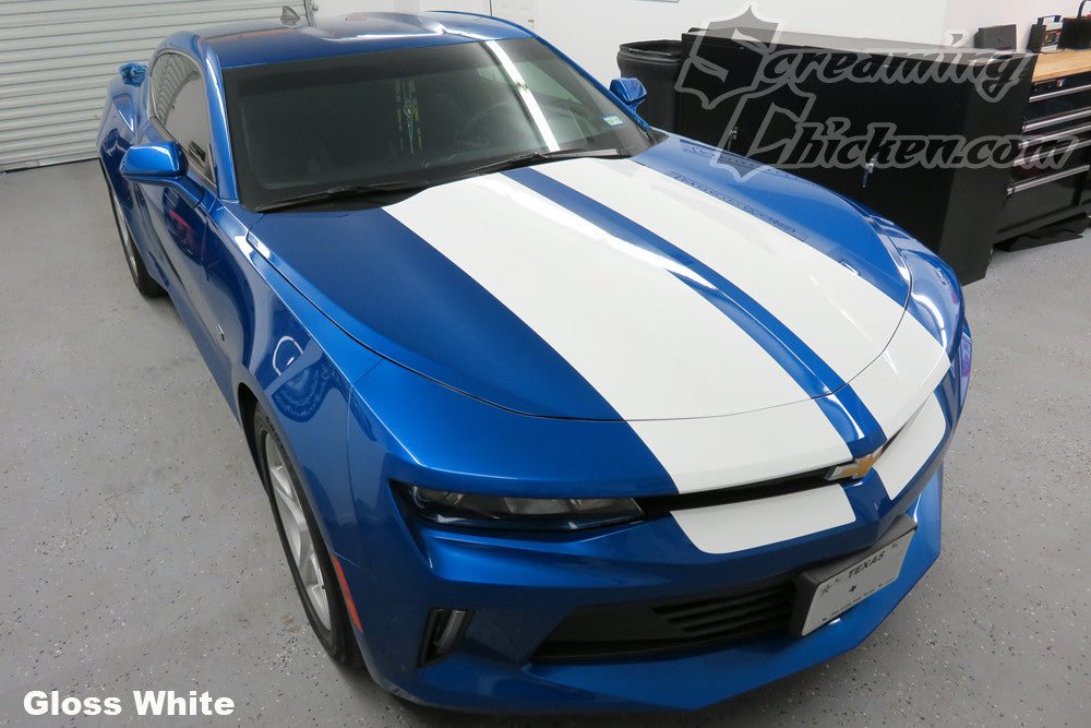 2016-18 Camaro Rally Stripes- gloss white