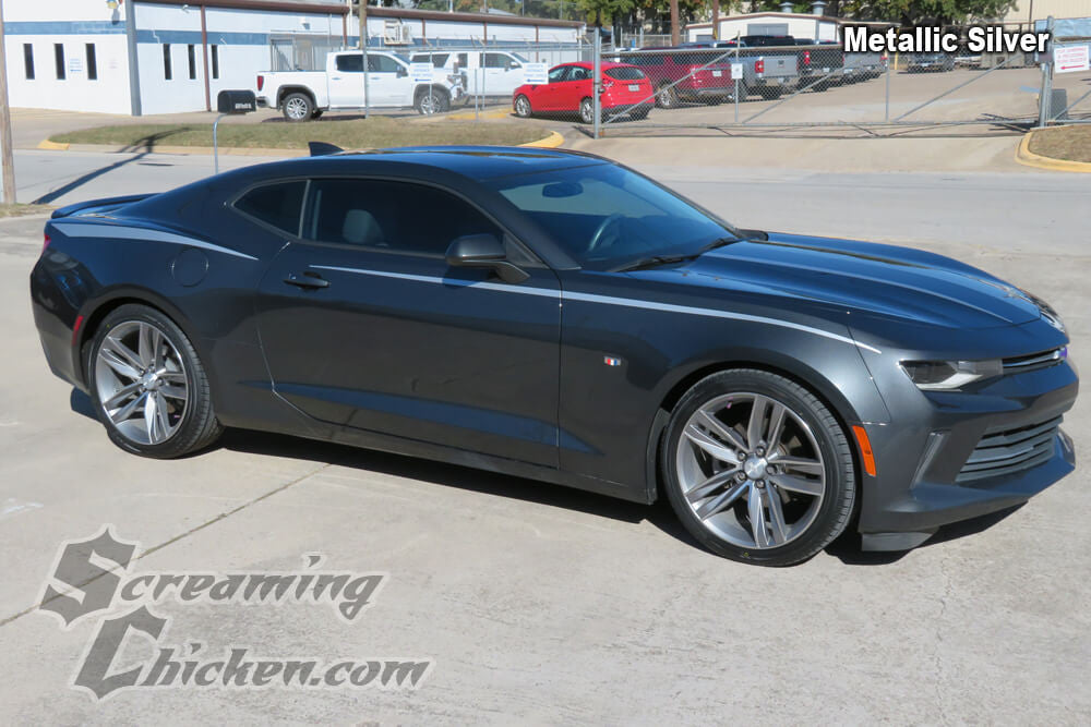 2016-23 Camaro Javelin Side Stripes- metallic silver