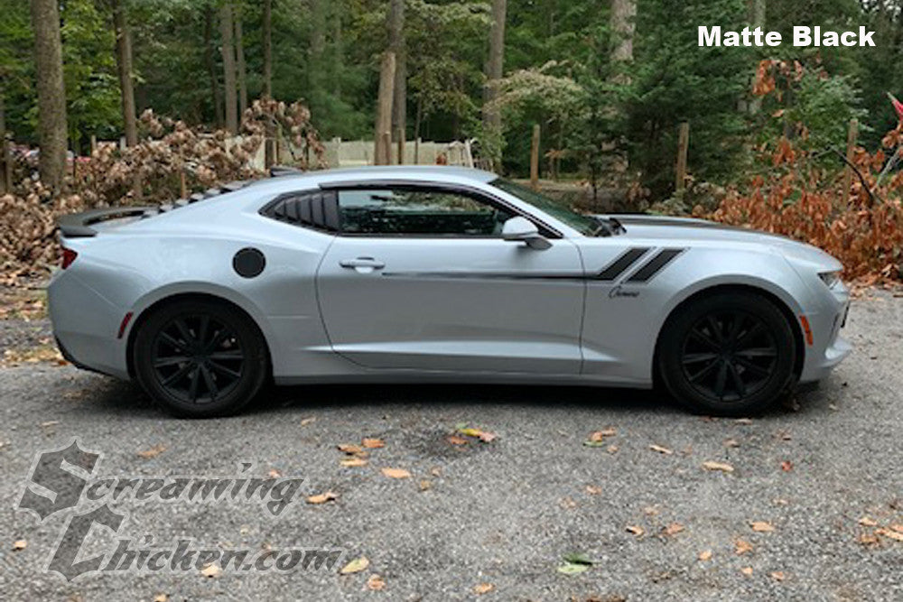2016-23 Camaro Side Accent Stripes- matte black 1