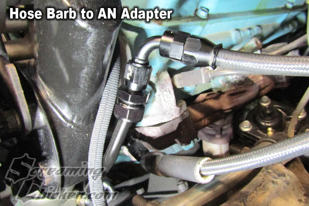 Power Steering Pump Return Barb to AN Adapter