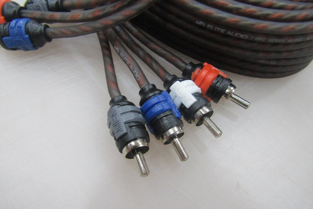 17-Foot-long OFC 4-channel RCA Cables