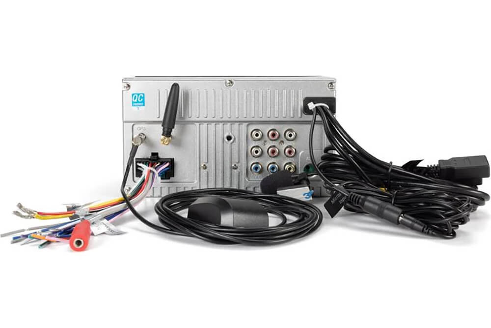 Rear connections on Jensen CAR723W double DIN radio