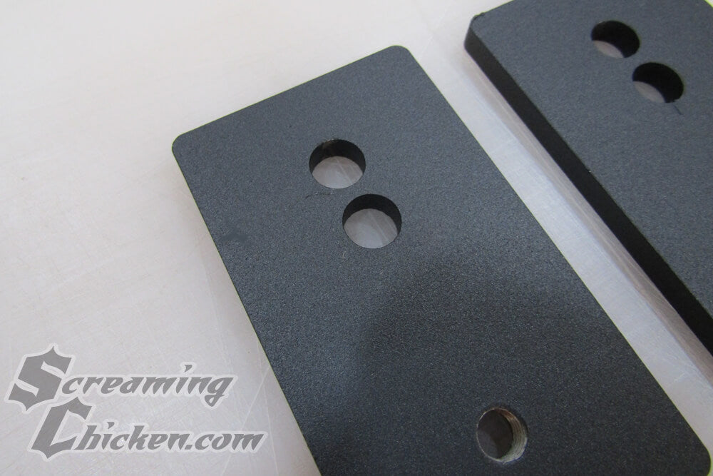 Seat track mounted to 1.5 or 2 inch relocation brackets