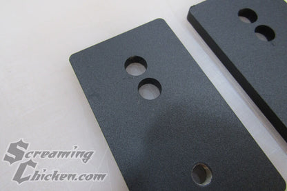 Seat track mounted to 1.5 or 2 inch relocation brackets