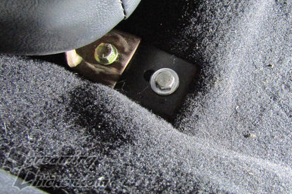 Seat relocation brackets installed in 1st gen Firebird